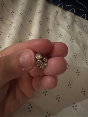 Pandora Silver Round Crystal Spacer Charms